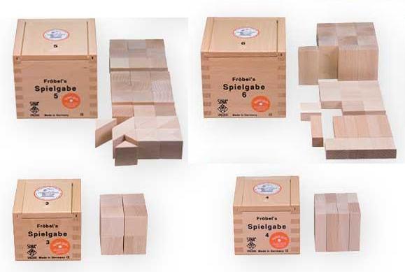 Building blocks designed by Friedrich Froebel